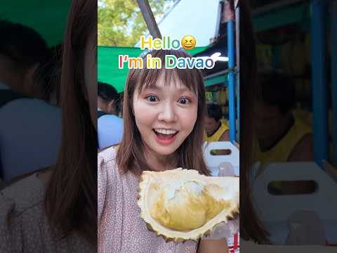 Japanese Girl Tries Durian In Davao!  Never see it in Japan😳  #durian  #tryingFilipinofood #davao