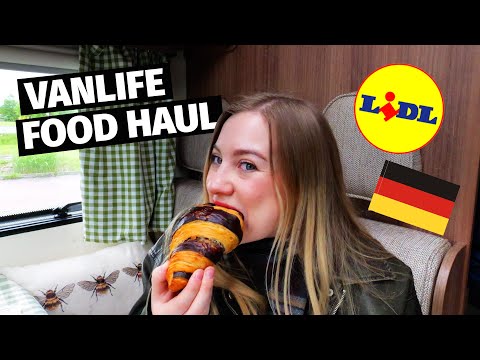 VANLIFE Supermarket HAUL in Germany | Solo female travel vlog