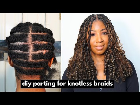 How To Part Row by Row for Knotless Braids on Yourself