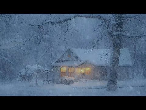 Relaxing Snowstorm Sounds for Deep Sleep | Cure Insomnia Fast | Relax & Relieve Stress, Study