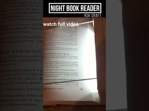 Amazing Night Book Reader | How To Make Night Book Reading Light | Joy of Nighttime Reading #Shorts