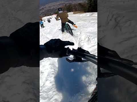 「Japanese Megavalanche？？」snow downhill Fujimi Panorama MTB Park#downhill #MTB# Megavalanche#shorts