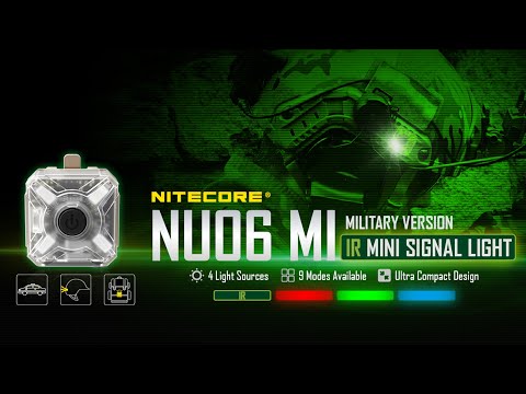 Nitecore NU06 MI - IR (Infrared) Red Green Blue - USB-C Rechargeable Signal & Safety Light