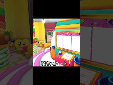 VRプリクラの背景と同じ色のアバターで撮影したらどうなる！？【ぽこピーランド】 #Shorts