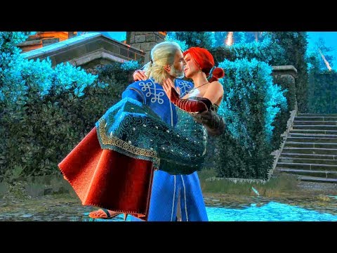 Geralt Kisses Triss Merigold at the Ball (Witcher 3 Romance)