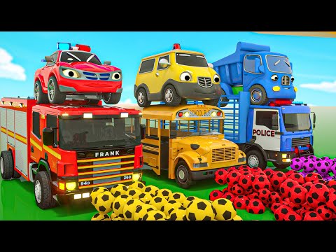 🎵🚍Wheels On the Bus - Car Garage Adventure 🌈" Baby Nursery Rhymes & Kids Songs