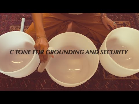 C TONE FOR GROUNDING AND SECURITY ￼| ￼￼ ￼CRYSTAL SINGING BOWL