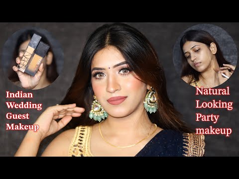 INDIAN WEDDING GUEST MAKEUP TUTORIAL ✅ IN SAREE | PROFFESIONALLY DONE SELF PARTY MAKEUP AT HOME