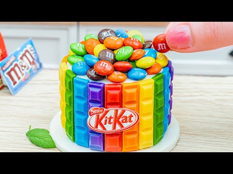 ❤️Rainbow Cakes Ideas❤️Satisfying Miniature Rainbow KITKAT Cake Decorating Ideas by Lotus Cakes