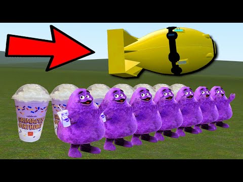 GRIMACE VS NUKES! - Garry's mod Sandbox