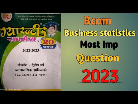 Business statistics most Imp questions2023 !! business statistics 2nd year exam questions 2023