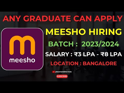 Meesho Internship & Job Openings | Freshers Eligible, Apply Now!