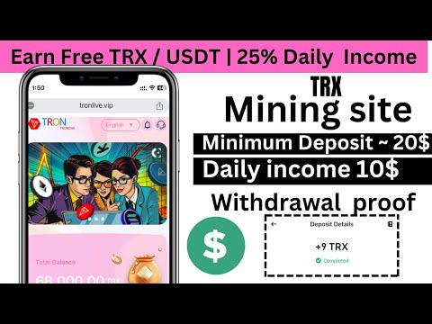 Today Best TRX-USDT Mining site | Online money Making platform | Online best dollar apps 2024