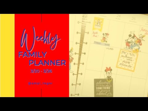 Family organizer - Weekly family planner - Vertical layout - Catch all planner