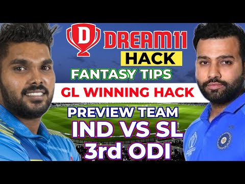 IND vs SL Dream11|IND vs SL Dream11 Prediction|IND vs SL Dream11 Team Today| 3rd ODI |