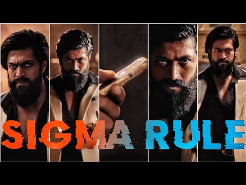 Kgf 2  × Gold Sigma Rule Full Screen Status | Rocky Bhai Full Screen Status | Sigma Male Status |