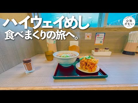 サービスエリアで美味いのみつけた!!の大食いひとり旅。【ふらっとハイウェイめしツアー】高速道路グルメ