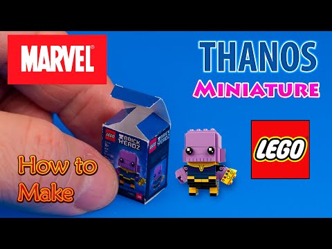 How to make Miniature LEGO Thanos Marvel - Tutorial | DollHouse | No Polymer Clay!