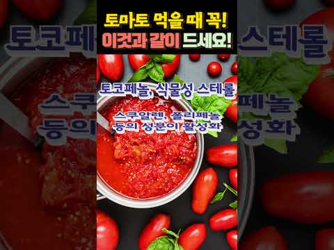 토마토 먹을 때 꼭! 이것과 같이 드세요!