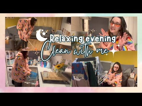 RELAXING EVENING CLEAN WITH ME | COSY CLEANING MOTIVATION UK