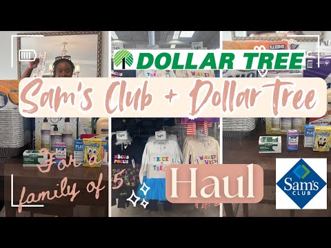 Sam's Club & Dollar Tree Haul for Family of 5