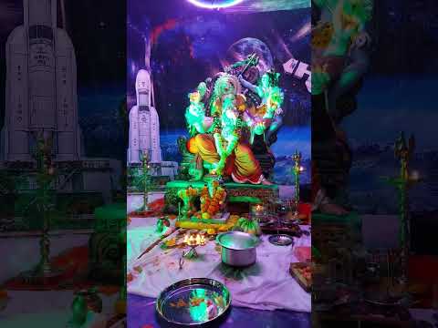 happy ganesh chaturthi everyone 🙏 ISRO theme decoration  #ganpatibappamorya #youtube #shorts #viral