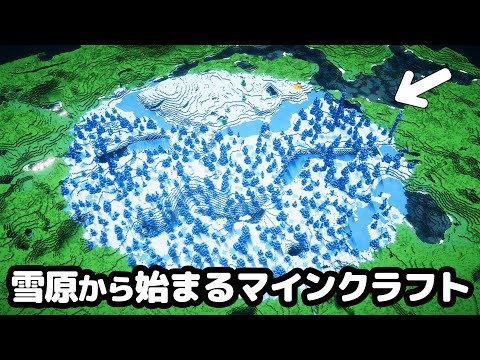 【マイクラ1.21.4】ペールオークと雪原から始まるマインクラフト【マイクラ実況】#1