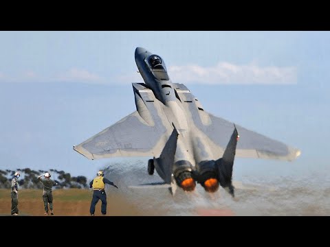 Ukrainian F-15 pilot Emergency Takeoff at Starokostiantyniv Air Base