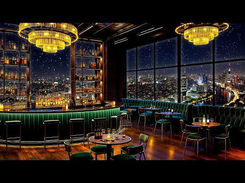 Romantic Jazz Saxophone Music in Luxury Bar Ambience ~ Soothing Night Jazz for Relaxation and Sleep