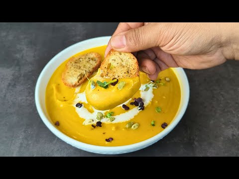 BUTTERNUT SQUASH SOUP | how to make roasted butternut squash soup | Blender Soup Recipes