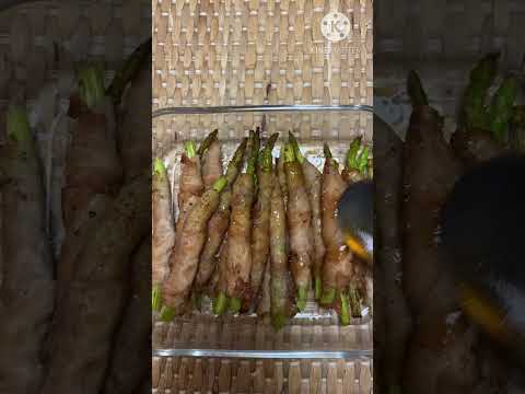 ASPARAGUS ROLL UPS  #asparagus #asmr #shorts