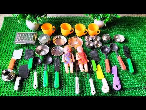 Unboxing Miniature Plastic Full Kitchen Set Collection | Toy Cooking Game | kitchen Set Toy | Review