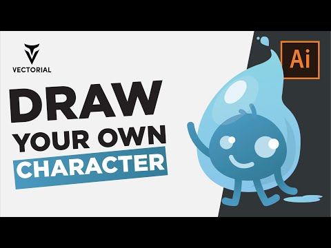 How to draw Water character in Adobe Illustrator - Draw your own character