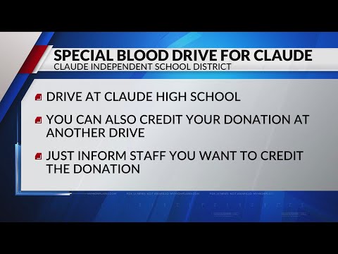 Claude ISD to host blood drive for student involved in accident