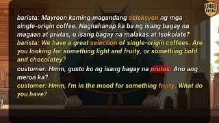 Filipino listening｜Coffee Shop｜Barista & Customer