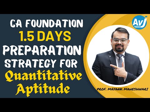 CA Foundation | Quantitative Aptitiude | Last day Revision Plan