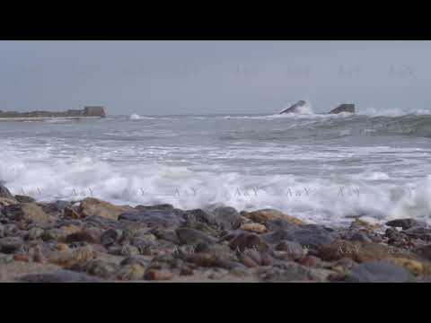 Storm on the ocean coast