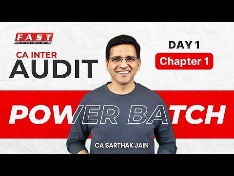 CA Inter Audit Power Day1 | Complete Audit in 15 Days Live on YT for All