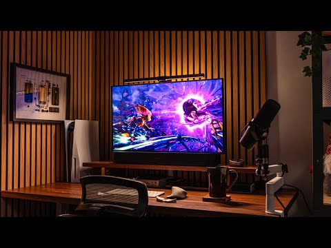 My Dream Cozy Gaming & Productivity Desk Setup! (ASUS ROG 4K OLED 32" + M4 MacBook & PS5)