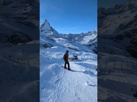 🇨🇭絶景の中、終始へっぴり越しのヘタレスノーボーダー🏂