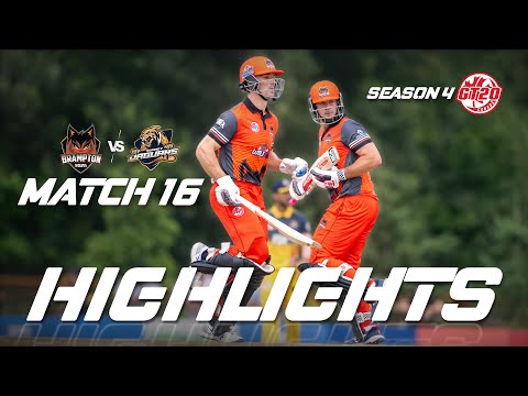 GT20 Canada Season 4 | Match - 16 | Brampton Wolves vs Surrey Jaguars | Highlights