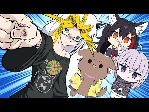 【手描き】ケモ耳の人権は白上が守る！【白上フブキ/大空スバル/大神ミオ/戌神ころね/猫又おかゆ/白銀ノエル/ホロライブ/切り抜き】【切り抜き漫画】