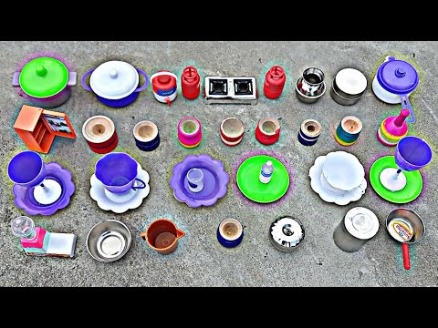 Diy unboxing Amazing mini kitchen set I plastic kitchen set | steel kitchen set @miniclay5092