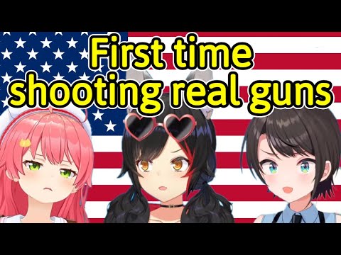 Miko's Aim Was So Terrible That The Instructor Took Her Gun Away [Mio Subaru Miko USA Trip]