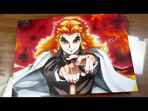 Drawing KYOJURO RENGOKU | Kimetsu no Yaiba [Demon Slayer]