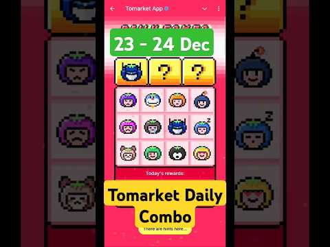 Tomarket Daily Combo Today 23 December| tomarket daily combo today |tomarket today combo |tomato