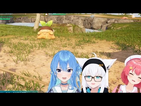 Tポーズで滑空するすいちゃん 【ホロライブ/白上フブキ/さくらみこ/星街すいせい】