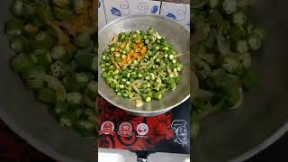 Bhindi masala recipe 😋 भिंडी की सब्जी bhindi ki sabji recipe #shorts #youtubeshort #shortsvideo