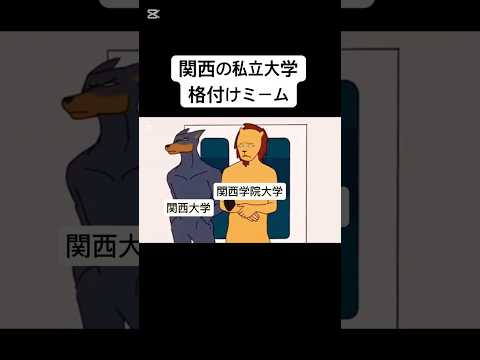 関西の私立大学で格付けミーム　#わかってtv #大学生 #学歴 #memes