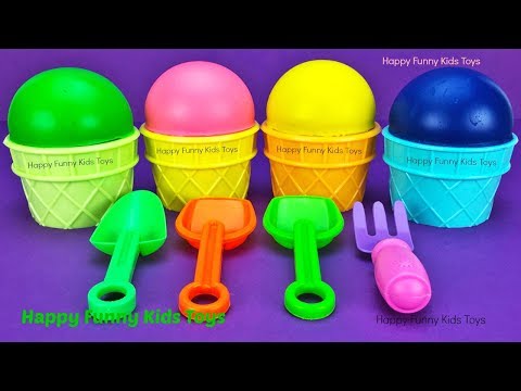 Play Doh Ice Cream Cups Barbie Surprise Eggs Splashlings Surprise Toys